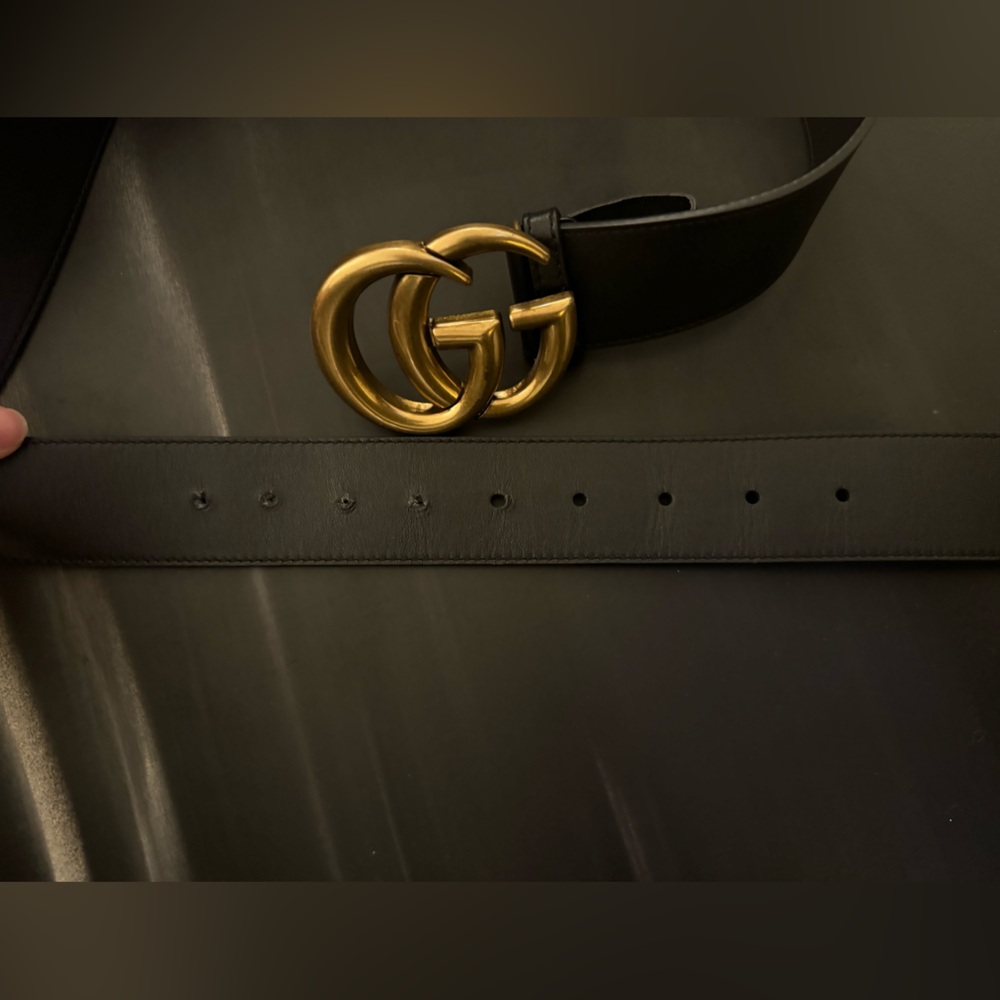 Gucci Black and Gold Women's Belt - Picture 3 of 4